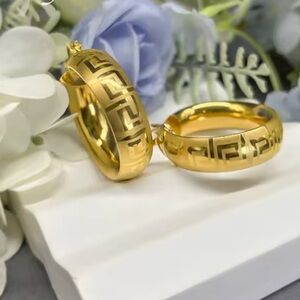 Elegant Gold Plated Hoop Earrings
